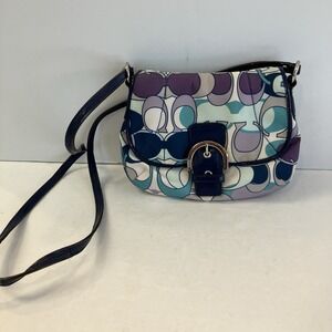 Coach Kyra Scraf Print Crossbody Bag Messenger